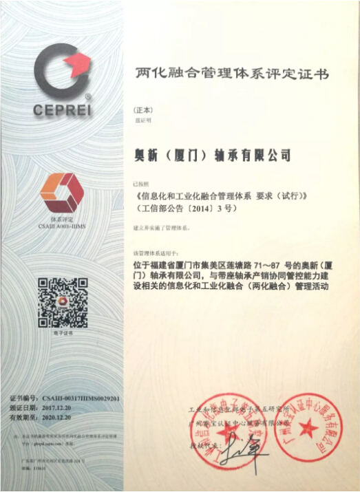 FK-s-filiale-Corporation-ao-Xin cuscinetti-plus-the-iiims-certificato